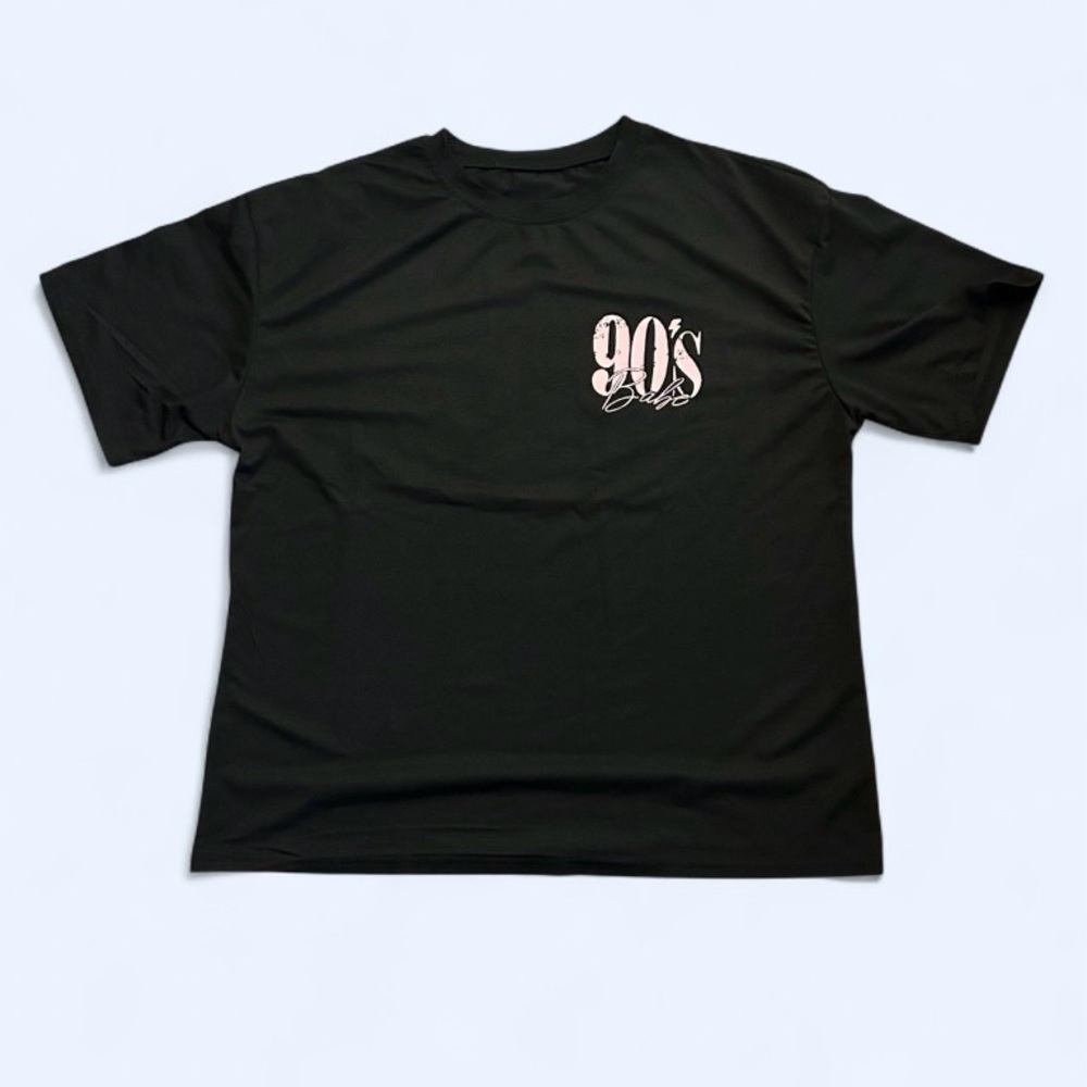 Women's Black 90s Babe Retro Short Sleeve Graphic T-Shirt - Size XL - NEW - Picture 3 of 7